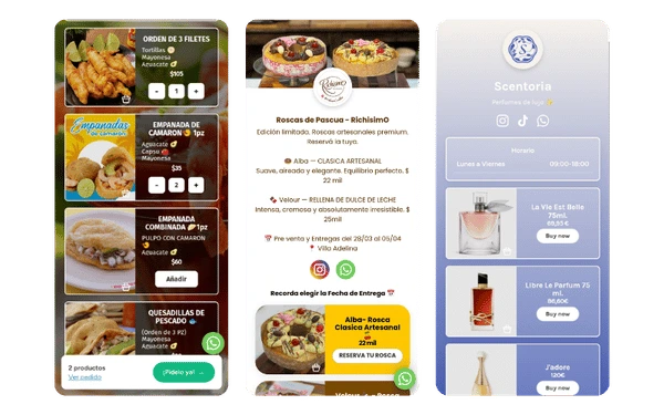 Example of a product-focused page built for social traffic