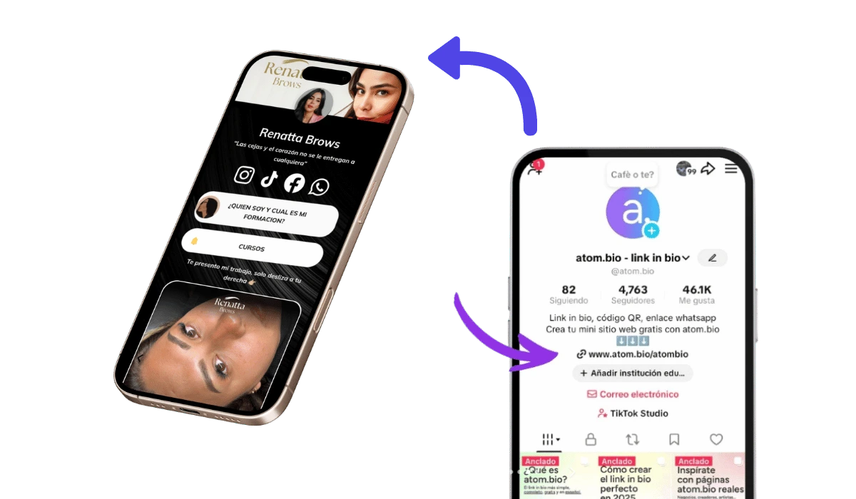 Example of TikTok profile traffic landing on a page that matches the video intent