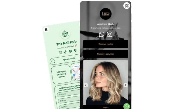 Example of a reservations-first WhatsApp page