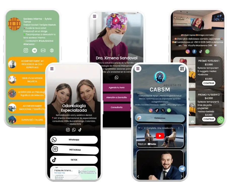 atom.bio como página de enlaces tipo link in bio para Instagram