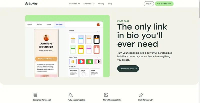 Alternativa a Linktree con Buffer Start Page