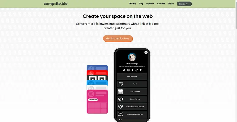 Alternativa a Linktree con Campsite.bio