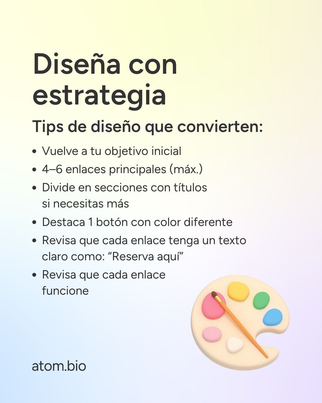 Funciones gratis de atom.bio para negocios: catálogo, formularios, reseñas y WhatsApp