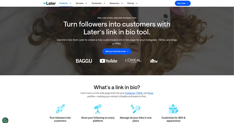 Alternativa a Linktree con Linkin.bio de Later