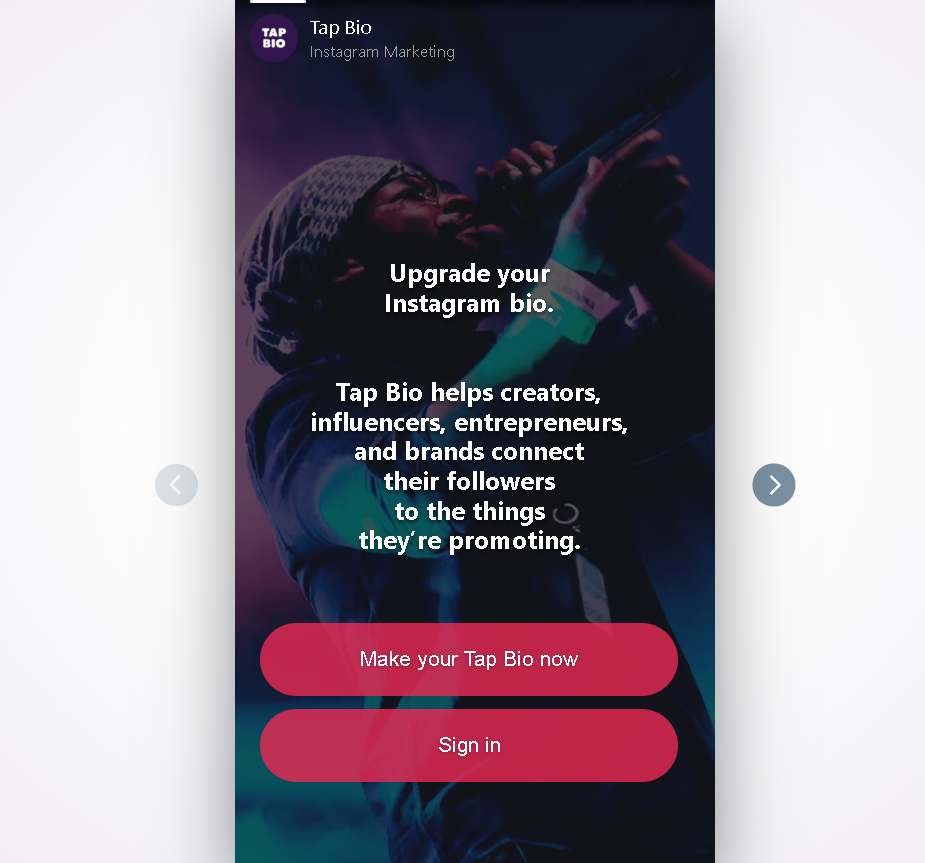tapbio bio link