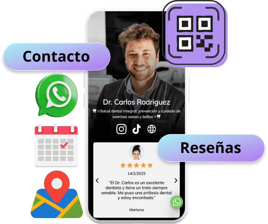 ventajas de atom.bio: mini web, catálogo digital, tarjeta digital y página para QR